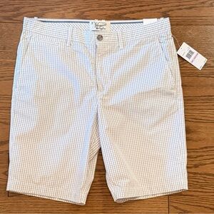 Original Penguin Men's Beige Checkered Shorts